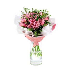 Bukiet Różowych Alstromerii