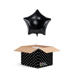 Czarna Gwiazdka -balon z helem